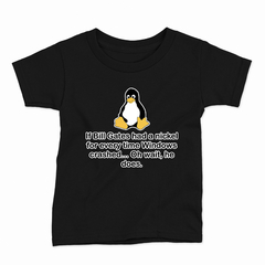 Remera Infantil Manga Corta LINUX 06 - comprar online