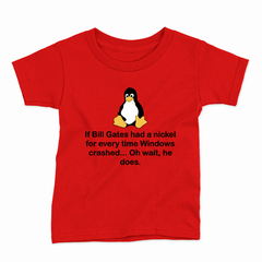 Remera Infantil Manga Corta LINUX 06 - Wildshirts