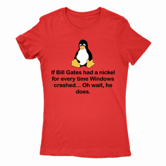 Remera Mujer Manga Corta LINUX 06 - Wildshirts