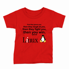 Remera Infantil Manga Corta LINUX 08 - Wildshirts