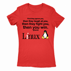 Remera Mujer Manga Corta LINUX 08 - Wildshirts