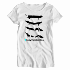 Remera Mujer Manga Corta ENJOY SKATEBOARDING 01 - Wildshirts