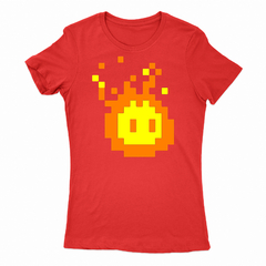 Remera Mujer Manga Corta PIXEL FIREBALL 01 - Wildshirts