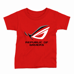 Remera Infantil Manga Corta REPUBLIC OF GAMERS 01 - Wildshirts