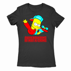 Remera Mujer Manga Corta SIMPSONS BART SKATEBOARDING 01 en internet