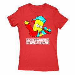 Remera Mujer Manga Corta SIMPSONS BART SKATEBOARDING 01 - comprar online