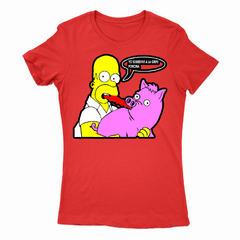 Remera Mujer Manga Corta SIMPSONS PUERCO ARAÑA 01 - Wildshirts