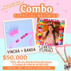 COMBO Banda + vincha + cartel premium