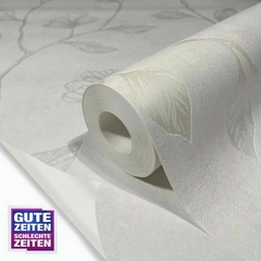 Papel de parede estampa floral metalizado - Sr. Celulose Papéis de Parede