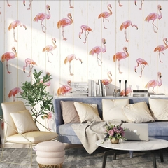 Papel de parede com flamingos