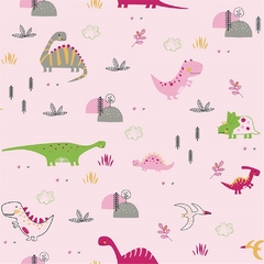 Papel de parede infantil estampa dinossauros - comprar online