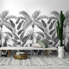 Painel decorativo abstrato folhagens - comprar online