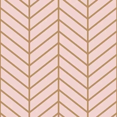 Papel de parede geométrico nas cores rosa com dourado