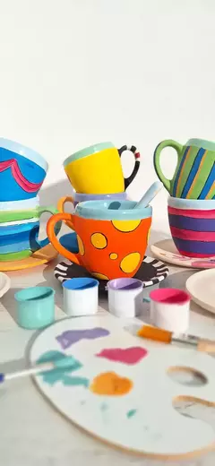 KIT ARTE CERAMICA: SET DE TAZA - comprar online