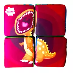 CUBOS CON IMAGENES: ROMPECABEZAS DINOSAURIOS - tienda online