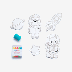 SET BAÑO PARA PINTAR: ANIMALES ESPACIO - comprar online