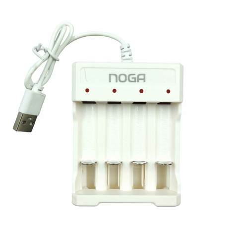 CARGADOR USB PILAS X 4 RECARGABLES NOGA-5900