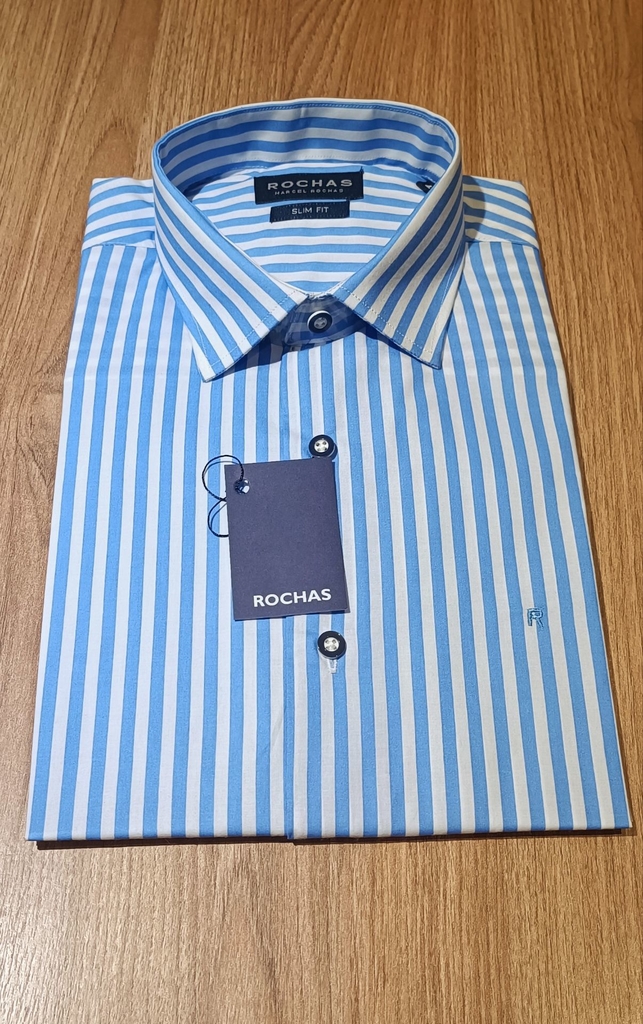 ROCHAS camisa slim 100 algodon