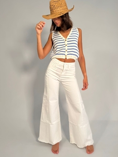 Jeans del pilar blanco - comprar online