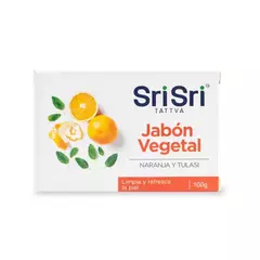 Jabon ayurvédico vegetal naranja y tulasi