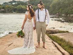 vestido de noiva boho chic mini wedding casamento na praia