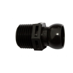 1/2" MPT CONNECTOR. BLACK