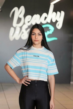 CAMISETA VOLCOM CROPPED STRIPES