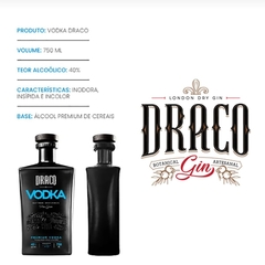 Imagem do Vodka Draco Premium Craft Spirit of Brasil Pure Grain 750ml