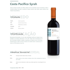 Vinho Costa Pacífico Tinto Seco Syrah Chile Garrafa 750ml na internet
