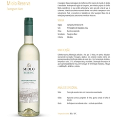 Vinho Miolo Reserva Tinto Branco Seco Sabores Garrafa 750ml na internet