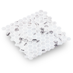 Venecita Hexagonal Marmol Blanco
