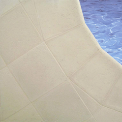 Borde 40 x 40 Crema/ Blanco - comprar online