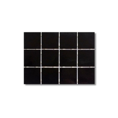 Revestimiento Strufaldi Black Mate 10x10 cm Malla 30x40 cm - comprar online