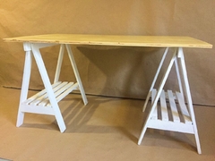 Mesa Cavalete em Branco >> 1,30m x 0,80m - comprar online