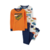 Kit 4 peças conjunto pijamas ML laranja e azul carros Carters menino