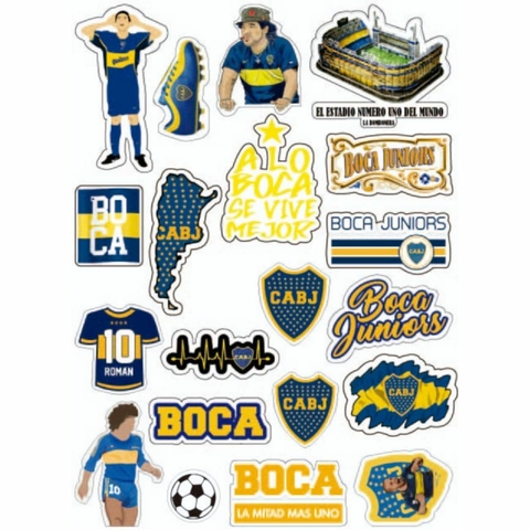 STICKERS WATERPROOF X20 - BOCA - KIME DECO MAYORISTA