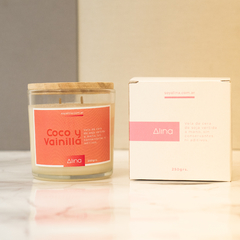 Vela de Cera de Soja Coco y Vainilla - Alina — Velas y aromas