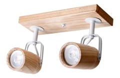 Aplique Nordico Madera 2 Luces Carilux