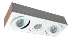 Aplique Plafon Techo Rectangular 3 Lamparas GU10 LED - tienda online
