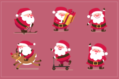 SET SANTA CLAUS X 4 UNIDADES