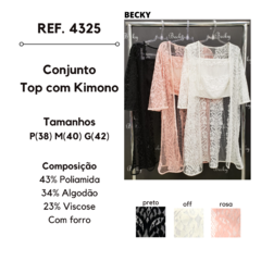 4325 CONJUNTO - TOP COM KIMONO