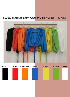 4595 BLUSA TRANSPASSADA COM MG PRINCESA(NOVAS CORES) - comprar online