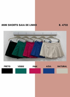 4732 MINI SHORTS SAIA DE LINHO - beckymoda