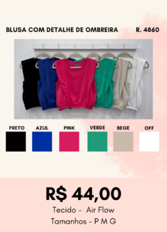 4860 BLUSA COM DETALHE DE OMBREIRA - comprar online