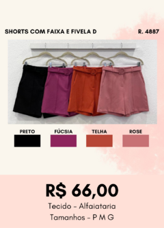 4887 SHORTS COM FAIXA E FIVELA D - comprar online