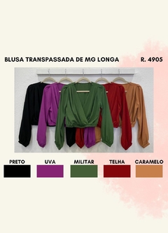 4905 BLUSA TRANSPASSADA DE MG LONGA - comprar online