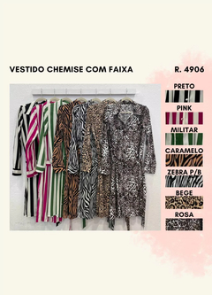 4906 VESTIDO CHEMISE COM FAIXA - comprar online