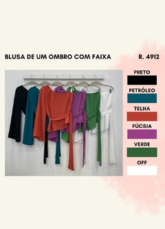 4912 BLUSA DE UM OMBRO COM FAIXA - comprar online