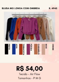 4945 BLUSA MG LONGA COM OMBREIRA - comprar online