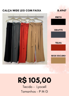 4947 CALÇA WIDE LEGS COM FAIXA